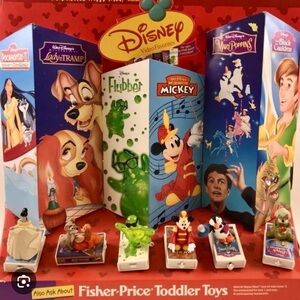 DISNEY VIDEO 1998 Vintage McDonald’s Happy Meal 6 Toys - Full Set All Opened